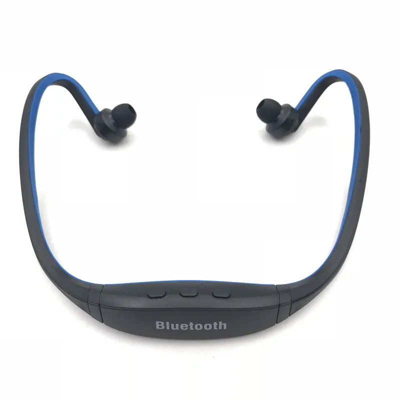 S9 наушники с шейным ремешком, беспроводные Bluetooth наушники со слотом для SD карты, стерео Музыкальная гарнитура Auriculares для Xiaomi Iphone 5 6s 7 - Цвет: Blue Headphone