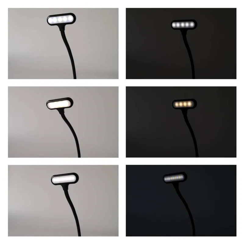 ZPAA Stepless dimming Desk lamp USB led Table Lamp 9 LED Touch with Clip Bed Reading book Light | Освещение