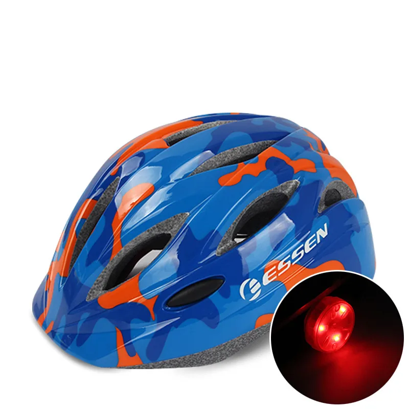 Camouflage orange ESSEN Детский велосипедный шлем для спорта на открытом воздухе комфортные велосипедные шлемы 52-56 см регулируемый детский шлем для девочки - Цвет: Camouflage orange