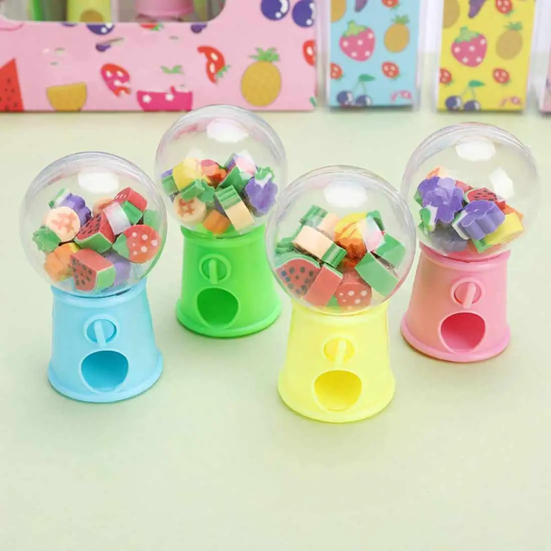 Милые фрукты в форме животных конфеты машина ластик мини резиновые Kawaii студентов