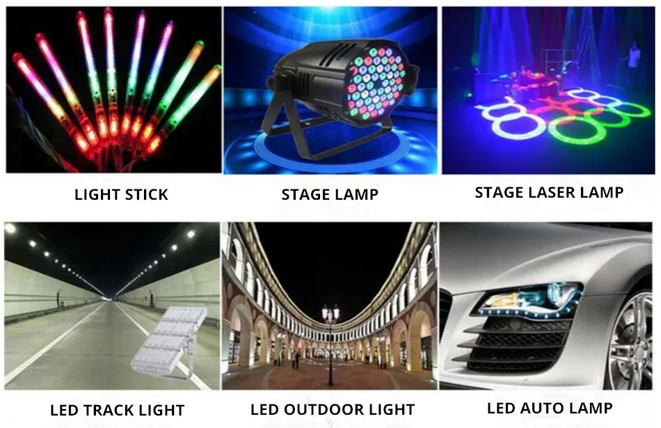 9 Вт светодиодный RGB высокомощный светодиодный светильник из бисера 45 мил чип шесть контактов сценическая лампа 700мА 3,2-3,4 в Genesis/HPO чипы 50 шт