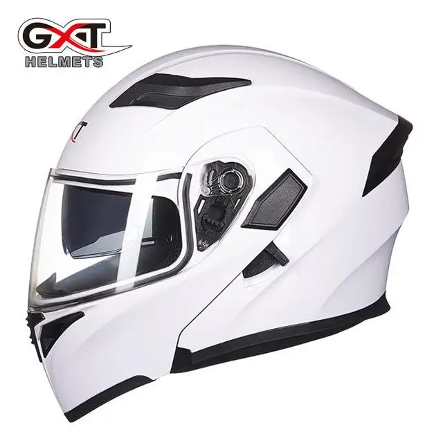 Горячая Распродажа GXT 902 moto rcycle откидной шлем модульный шлем мото велосипедные шлемы черный солнцезащитный козырек безопасность двойной объектив гоночный шлем - Цвет: 3
