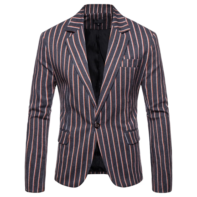 2018 Autumn European code men's new striped casual suit men suit jacket blazer man blazer jacket suit men Large size XXXL