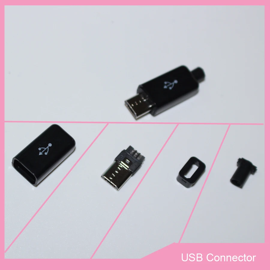 10 комплектов 5PIN Micro USB штекер разъем зарядное устройство 5P хвостовый зарядный 4 в 1