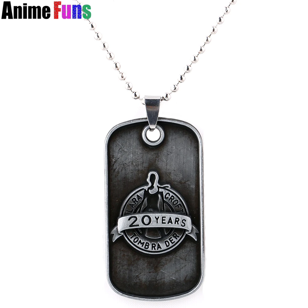 Game Rise of the Tomb Raider 20 Year Celebration Choker Necklace for women man Pendant Lara Croft Keyring Keychain Charm Gift | Украшения и
