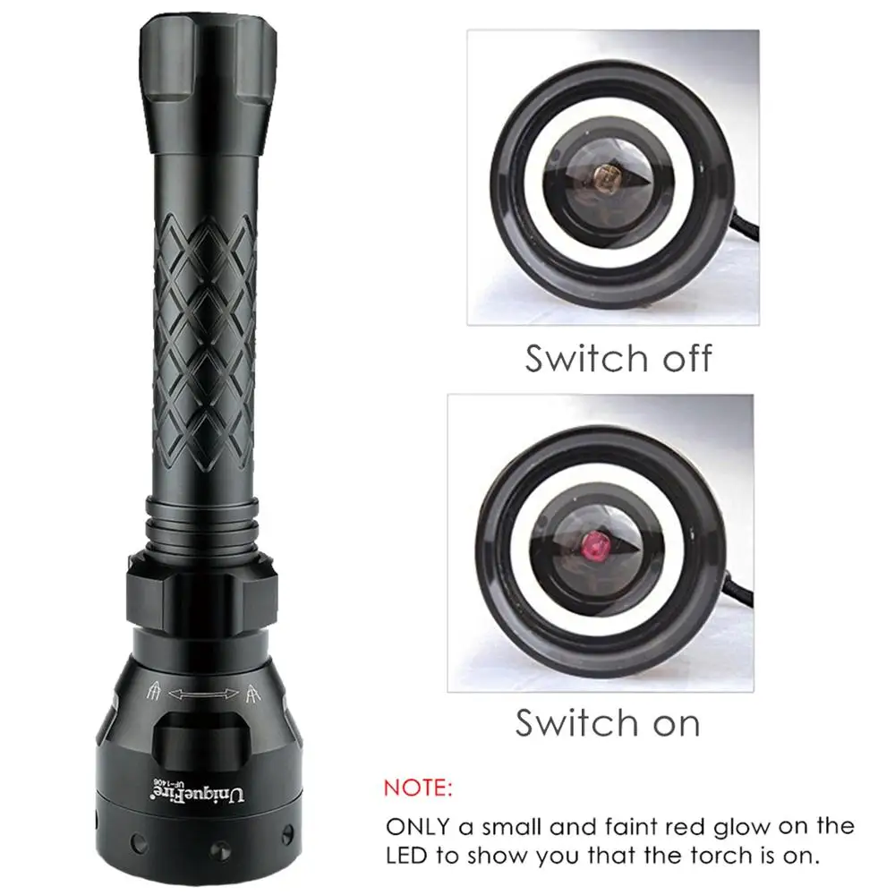UniqueFire 1406 IR 850nm Flashlight Adjustable Hog and Coyote Hunting Infrared Led Lighting Lamp+One-Slot Charger Torch Set | Лампы и