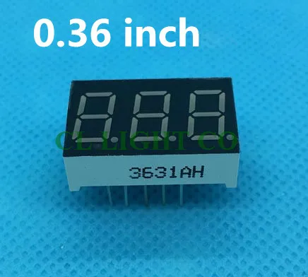 Светодиодный дисплей 0 36 дюйма 7 сегментный 3 Бит общий катод положительная