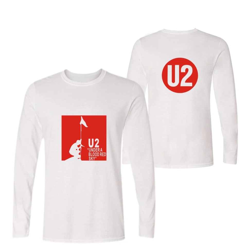 U2 брендовая футболка с длинным рукавом для мужчин женщин Crewneck полоса печатная