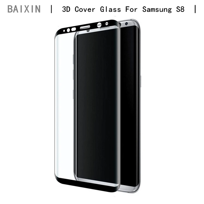 Защитная пленка для экрана 3D горячекатаное закаленное стекло Samsung Galaxy S8 полное
