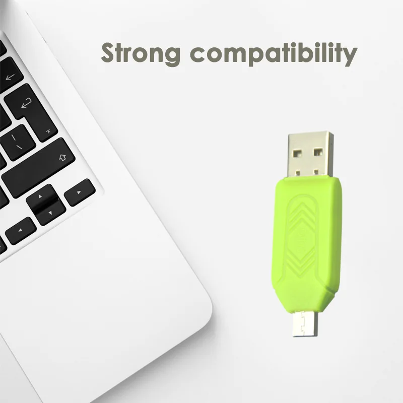 2 в 1 USB OTG кардридер Универсальный Micro TF/SD телефонный удлинитель-переходник