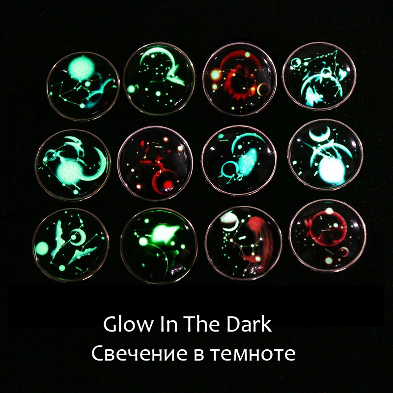 Мужской браслет зодиака с 12 созвездиями ручной работы светящийся в темноте