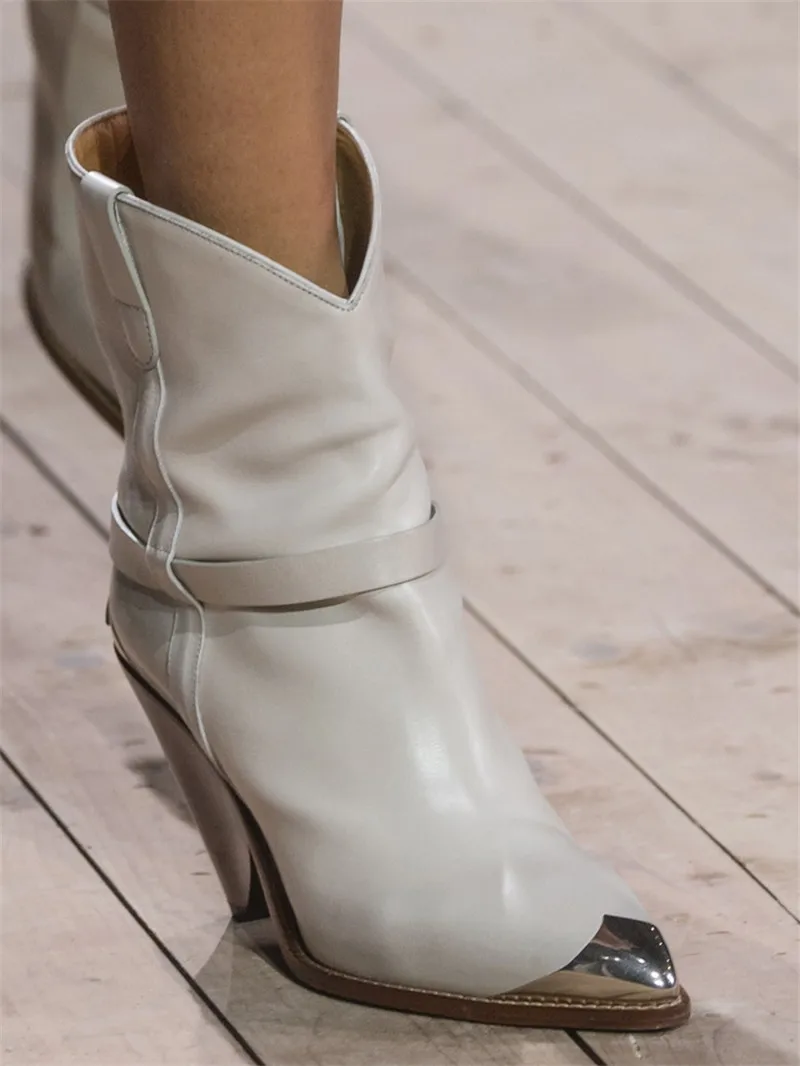 Botas mujer; ковбойские сапоги из натуральной кожи в западном стиле; Женские Дизайнерские Сапоги до середины икры с бахромой и металлическими заклепками на танкетке и высоком каблуке