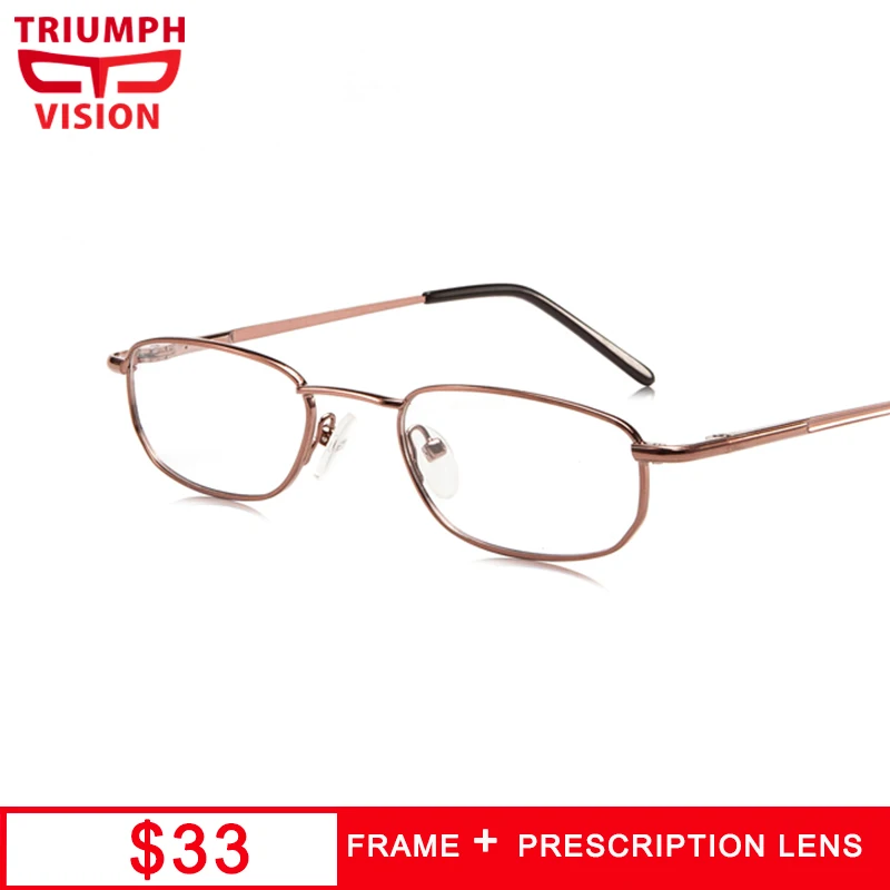 

TRIUMPH VISION Oval Prescription Glasses Myopia Lens Clear Reading Glasses Minus Astigmatism Anit Blue Ray Computer Eyeglasses
