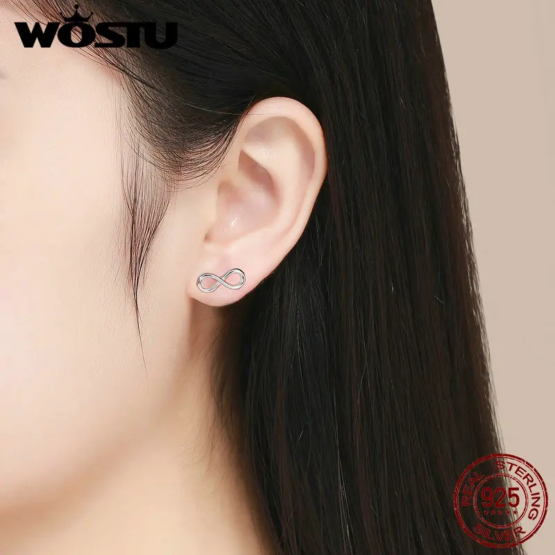 Женские серьги гвоздики Бесконечная любовь из серебра 2019 пробы|Серьги-гвоздики| |