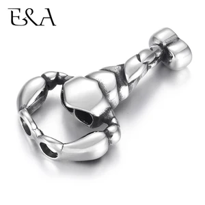 2 шт., коннектор из нержавеющей стали с двойным отверстием в форме скорпиона, 5 мм, для самостоятельного изготовления браслетов, ювелирных изделий