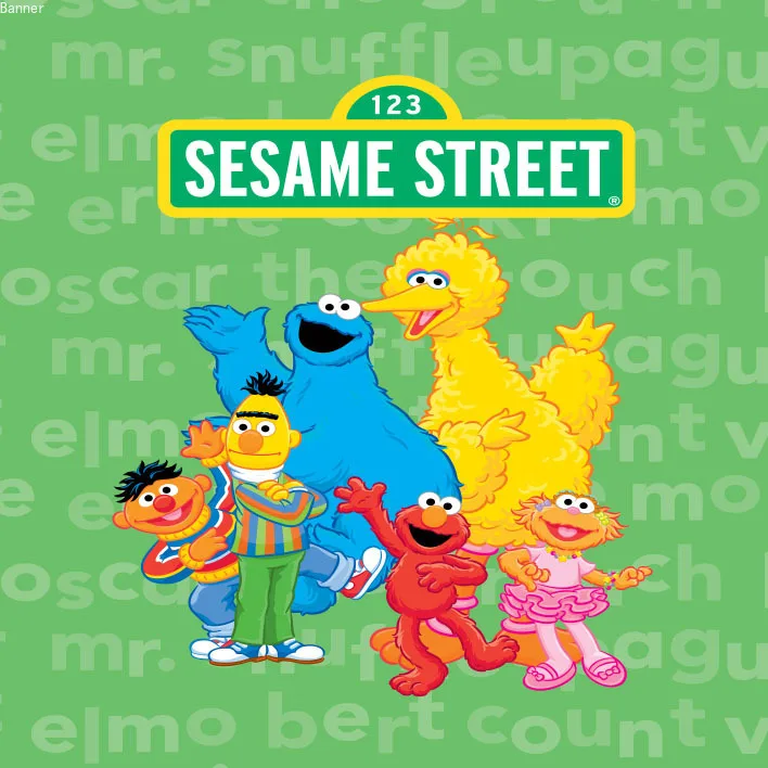6x6FT Улица Сезам Элмо Берт графство Маленькая слива дети фотостудия реквизит