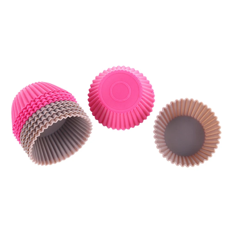 12 шт./лот пищевой силикон мини кекс вкладыши Инструменты для торта силиконовая