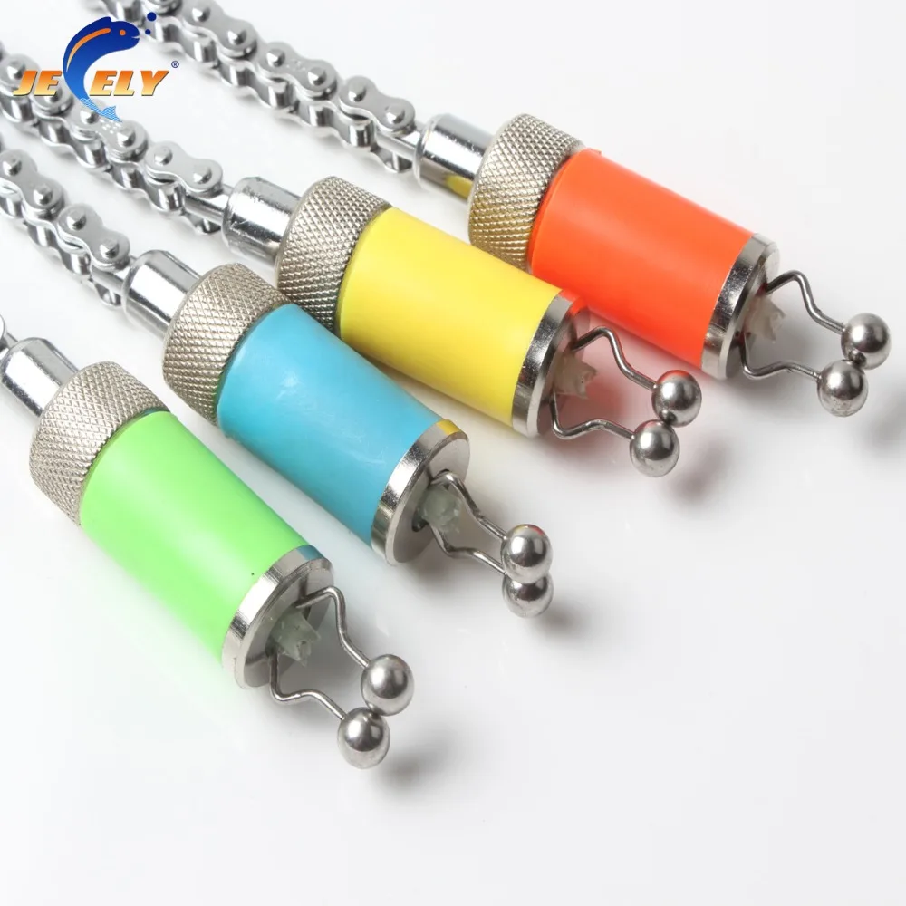 4PCS/Bag Fishing Swinger Steel Chain Stainless Steel Aluminum Set Swinger Carp Fishing Indicator 4 Colors for bite alarm