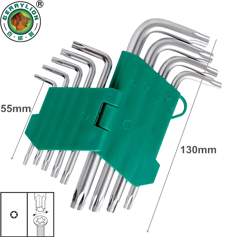 Набор шестигранных гаечных ключей BERRYLION 9 шт. отвертка l-образной формы