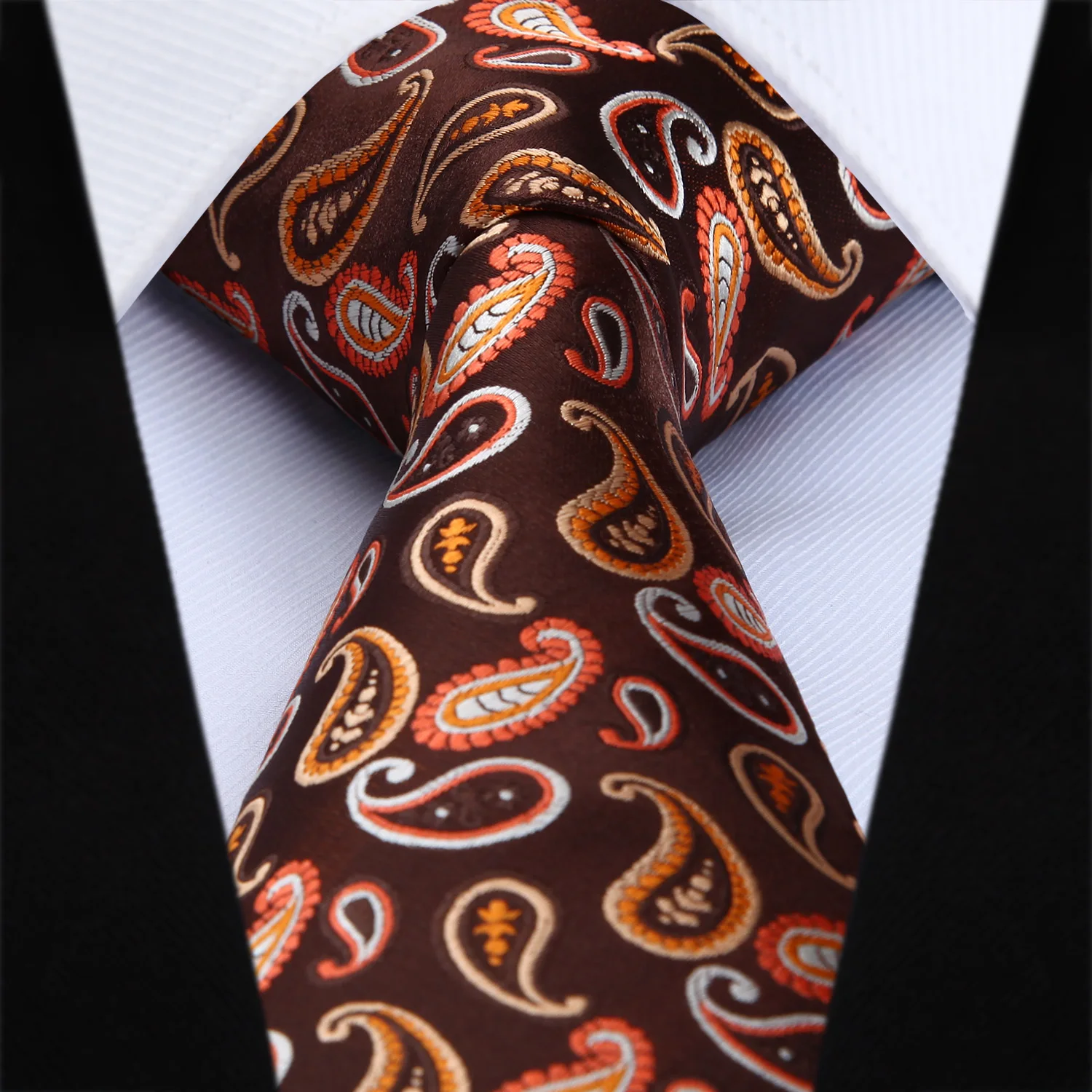 Шелковый галстук с карманом для свадебной вечеринки Классический тканый Платок