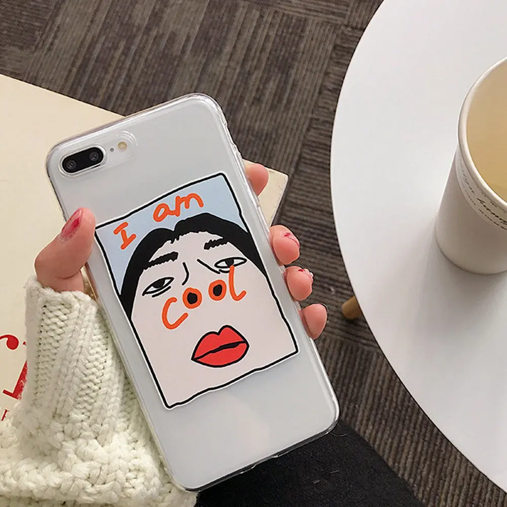 Чехол для телефона Heyytle I Am Cool Girl для Apple iPhone X, 8, 7, 6 S, 6 Plus, чехол, милый Модный чехол, мягкий чехол из ТПУ для iPhone 10