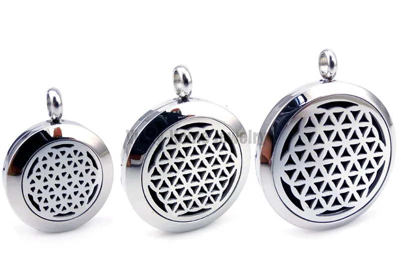 С цепочкой подарок семя жизни (30 мм) эфирного диффузорный медальон с маслами