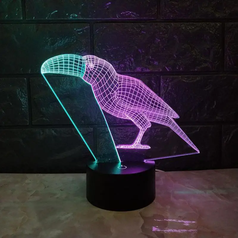 Beaks 3d ночник Рождественское украшение Прекрасная лампа Новинка детская комната
