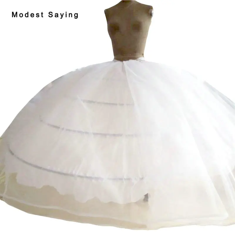 

High Quality 4 Hoops Petticoat Underskirt For Super Big Ball Gown Wedding Dresses 2018 Bridal Gowns Wedding Accessory Crinoline
