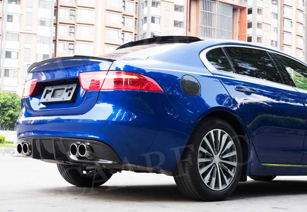 Задний спойлер загрузки утка губы крыло для Jaguar XE Седан 4-дверный- K Стиль Отделка багажника Стикеры стайлинга автомобилей углеродного волокна/из АБС-пластика