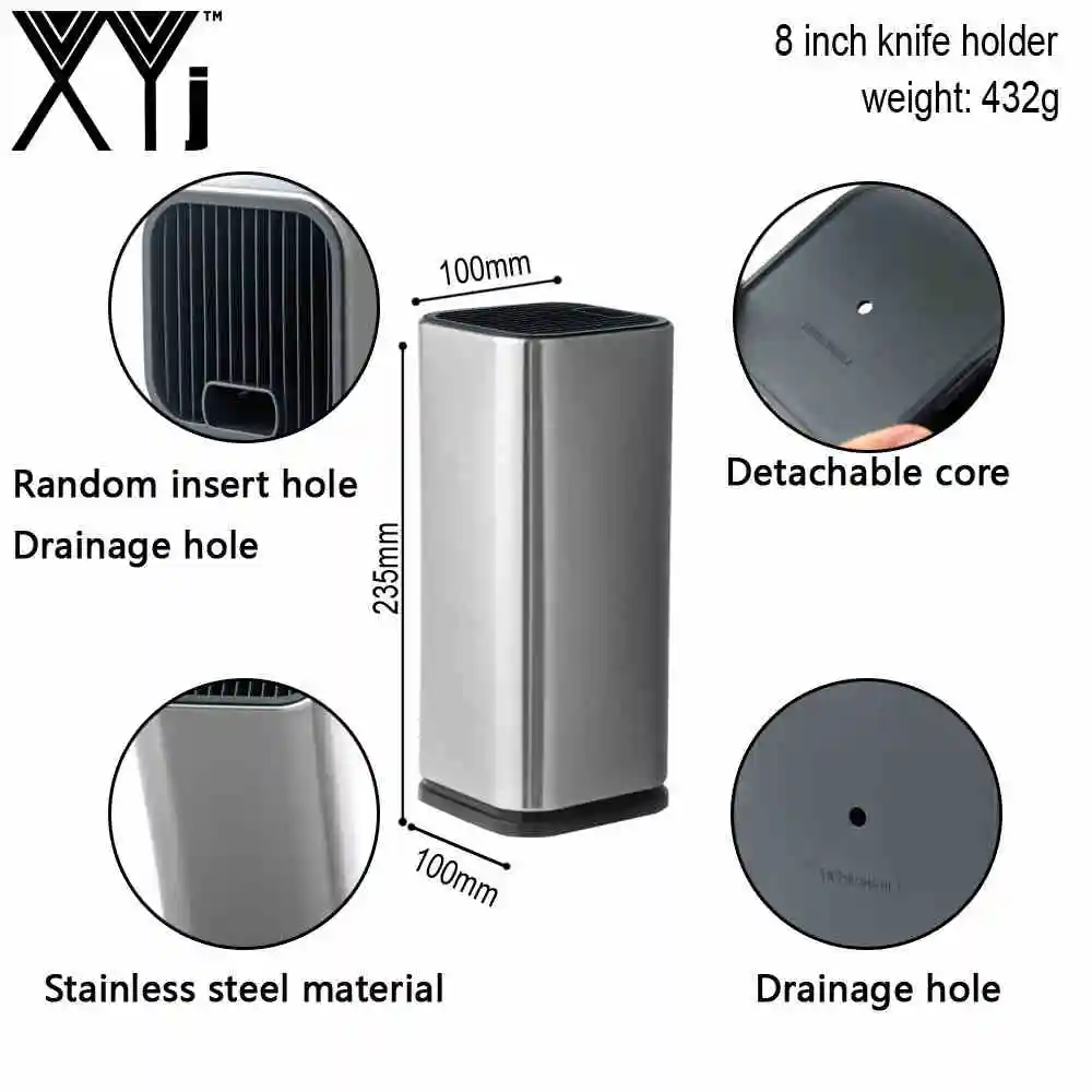 G.8 Knife Holder XYj кухонный 7 комплект ножей бесшовный сварочный градиентный цвет ручка шеф-повара нож 8 ''из нержавеющей стали держатель для ножей - Цвет: G.8 Knife Holder
