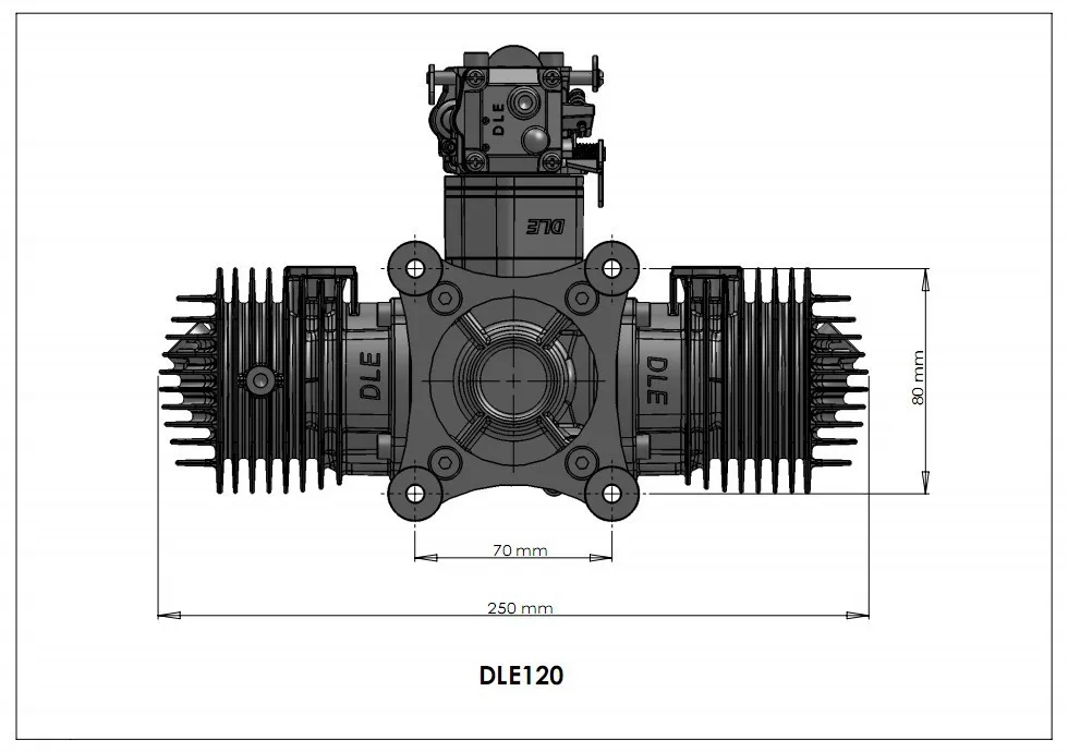 Абсолютно DLE 120CC бензиновый двигатель DLE120 для RC самолета