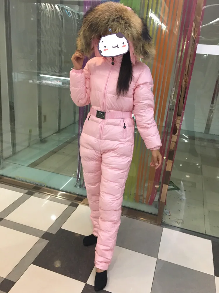 Зимний комбинезон 2019 года с толстым утеплителем для женщин, водонепроницаемый, с капюшоном, модный пальто.
