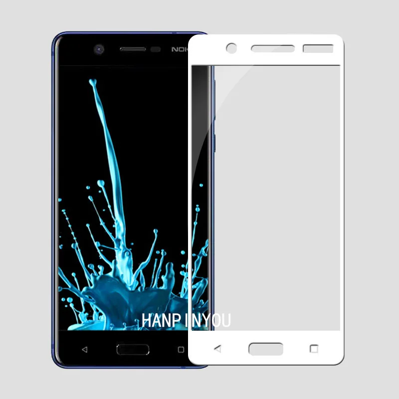 Для Nokia 5 (2017) TA-1024 2 &quotПолное покрытие закаленное стекло Защита экрана Ультра