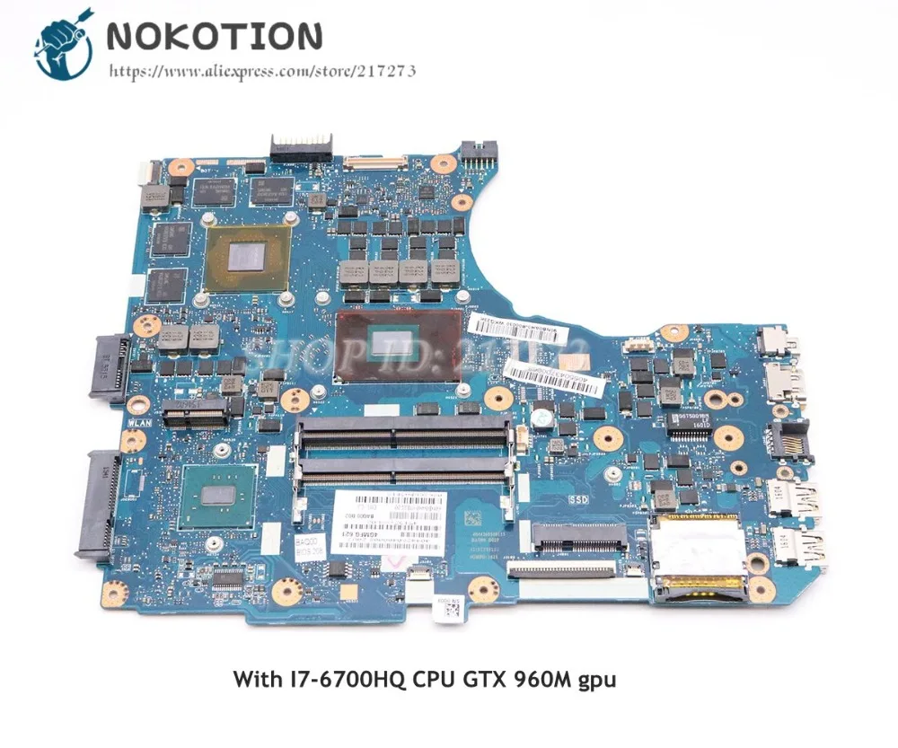 

NOKOTION Laptop Motherboard For Asus N551VW MAIN BOARD I7-6700HQ CPU DDR4 GTX 960M graphics card