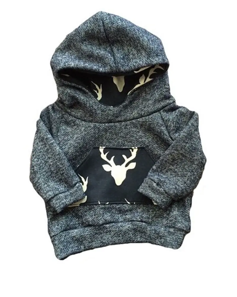 2020new fall autumn Newborn Baby Boy Girls Clothes Cute Tops Hooded + Deer Long Trousers 2pcs Outfit Kids infant Clothing Set | Детская