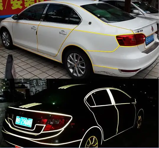 3 м * 1 см для автомобильного стайлинга светоотражающий полосы автомобилей и
