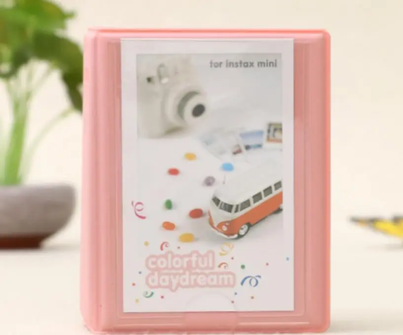 Light pink Colooffice 28 карманов Fujifilm Instax Mini 8 пленок Instax Mini 70 25 50s 90 визитных карточек с моментом фотоальбом 1 штука - Цвет: Light pink