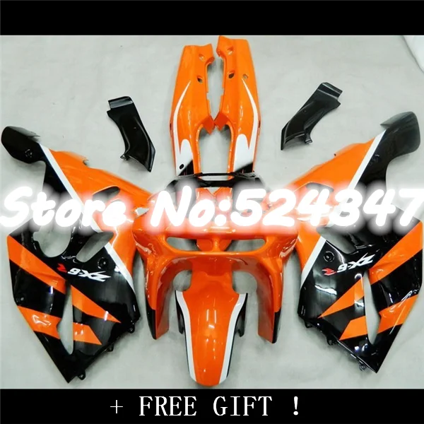 

Fei-94 97 orange BLK white For KAWASAKI NINJA ZX-6R 94-97 ZX6R ZX 6R 94 95 96 97 ABS Fairings ZX 6R 1994 1995 1996 1997 fairin