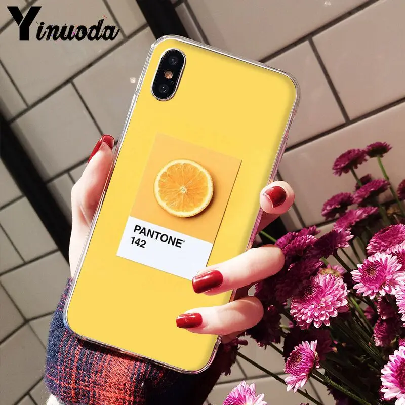 Yinuoda Pantone Мягкий силиконовый чехол для телефона из ТПУ ярких цветов Apple iPhone 8 7 6 6S Plus