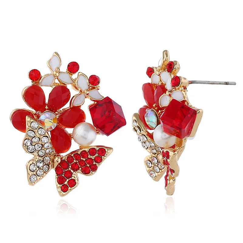 Женские серьги-гвоздики с эмалью 3 цвета | Украшения и аксессуары