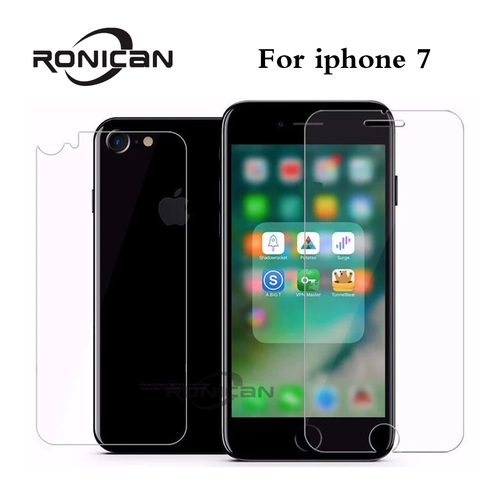 2 шт./лот переднее + заднее закаленное стекло для iPhone 5 5s SE 4 4S 6 6s 7 8 Plus задняя защита