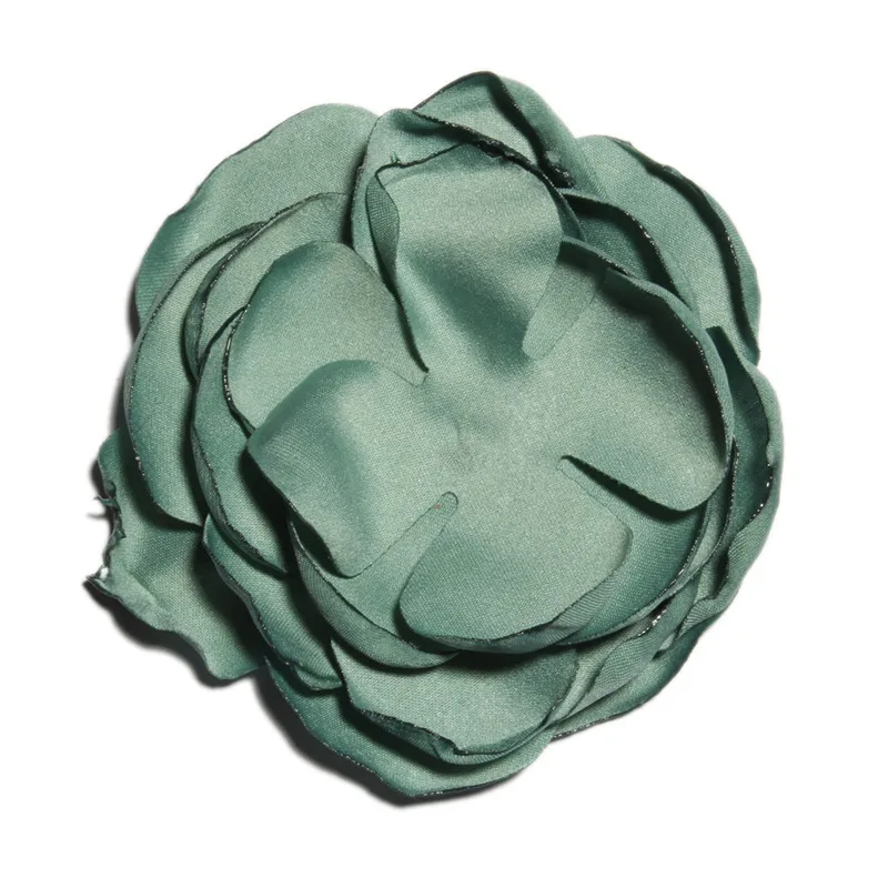 turquoise 10 шт. 8,5 см для новорожденных мода Handmand сгоревшие края ткани цветы для заколки для волос шифоновые заколки для волос с цветами для детей аксессуары для волос - Цвет: turquoise
