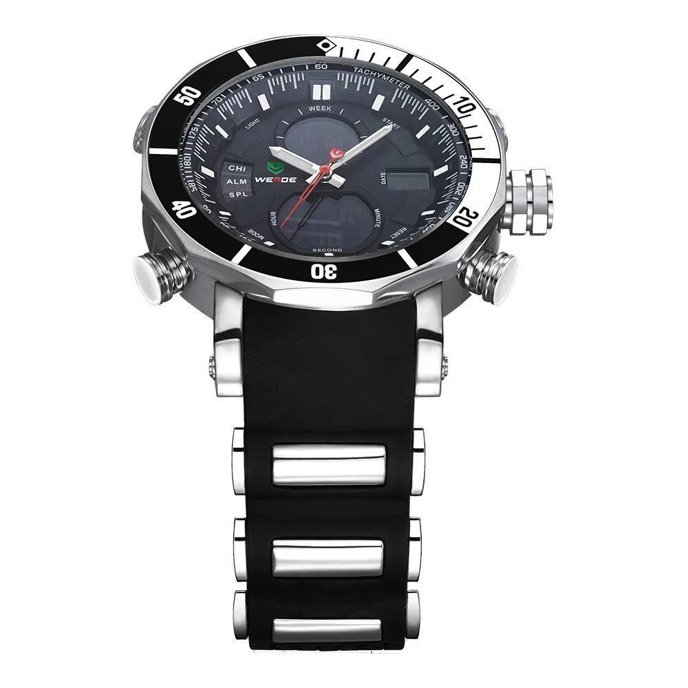2017 WEIDE Брендовые мужские спортивные часы водонепроницаемые военные кварцевые