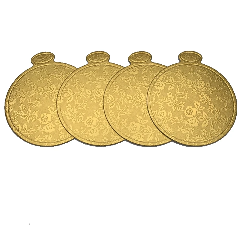 100 шт./компл. с золотым принтом круглые муссы доски для торта бумага кекс десерт