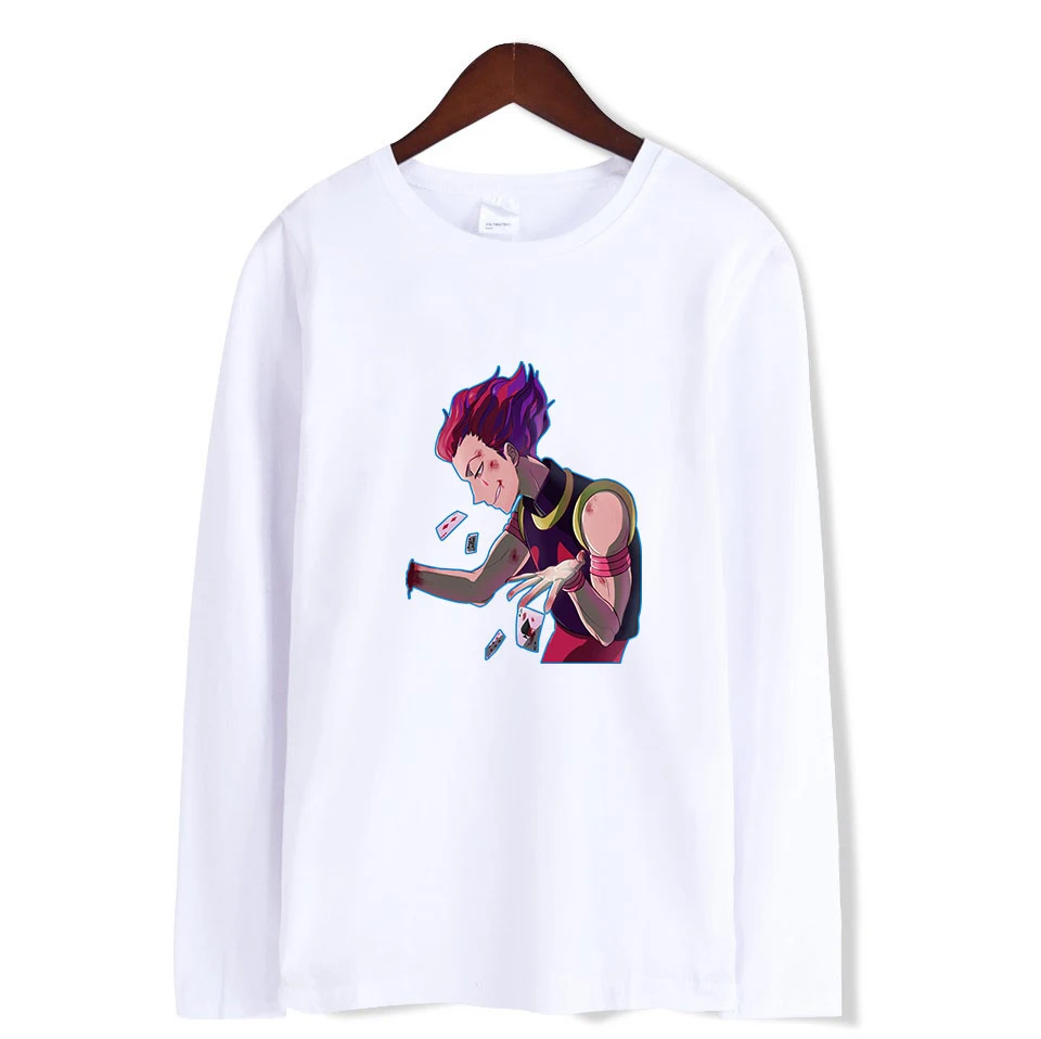 Новые повседневные Модные хлопковые футболки hisoka с принтом в стиле хип хоп для
