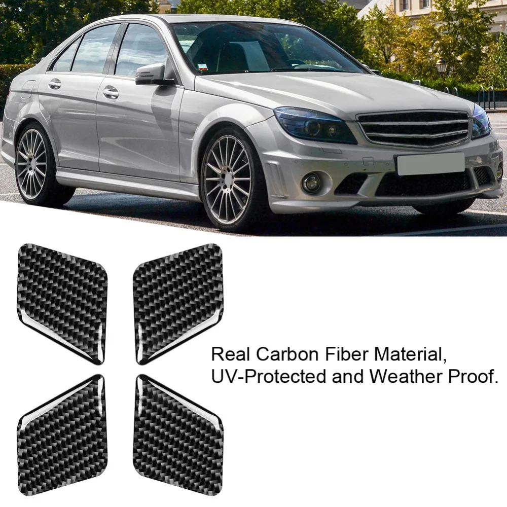 4 шт. крышка из углеродного волокна для внутренней дверной ручки Mercedes W204 защита