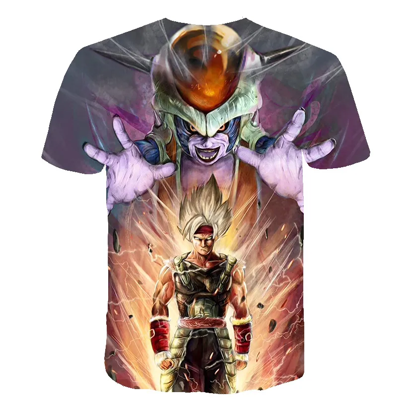 Супер Saiyan футболка с 3d принтом аниме Dragon Ball Z Goku летняя модная Топы для