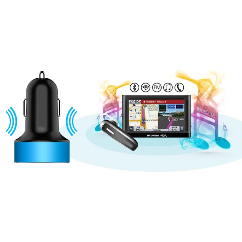 Автомобильное зарядное устройство с двумя usb портами красным светодиодным