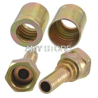 2pcs hydraulic fittings metal 12 bsp thread flat end oil pipe connectors