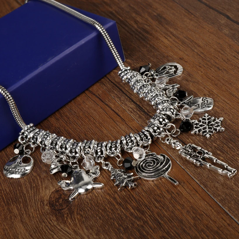 Ожерелье чокер MQCHUN Кошмар перед Рождеством ожерелье с черепом Джека